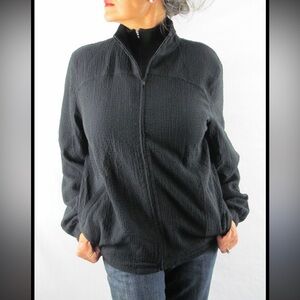 ORVIS Women’s M Black Full Zip Lightweight Cinchable Waist Shirt Jacket in EUC